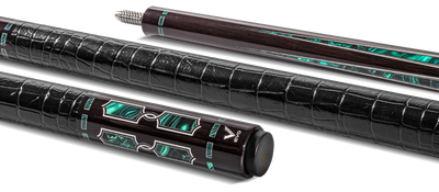 EVO Luna Malachite Eclipse Leather Wrap Pool Cue