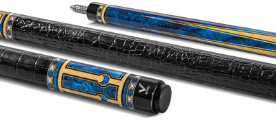 EVO Luna Sapphire Gate Leather Wrap Pool Cue