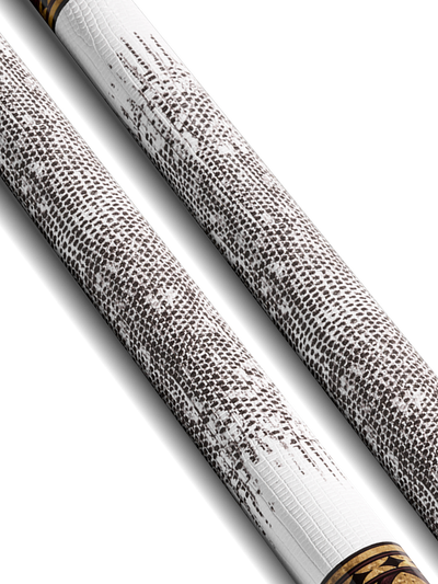 EVO Crown Royal Black Pool Cue with White Lizard Wrap