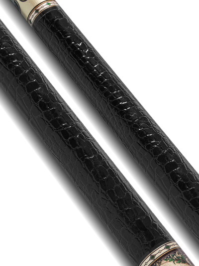 EVO Beast Emerald Cobra Leather Wrap Pool Cue