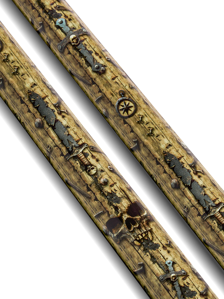 EVO Pirate Golden Plunder No Wrap Pool Cue