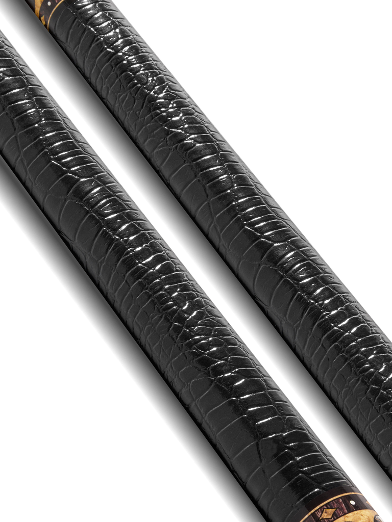 EVO Crown Series Ancient Oak Leather Wrap Pool Cue