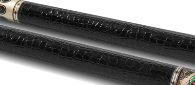 EVO Beast Emerald Cobra Leather Wrap Pool Cue