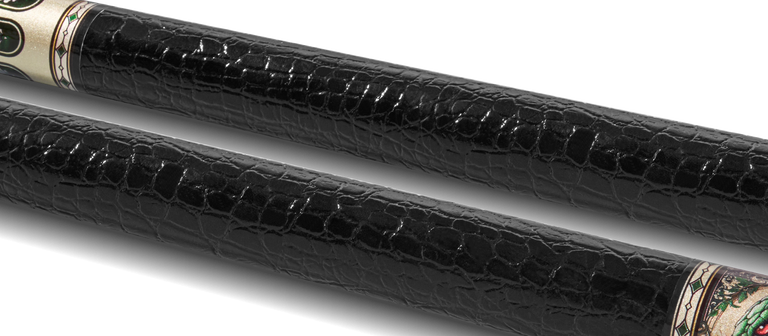 EVO Beast Emerald Cobra Leather Wrap Pool Cue