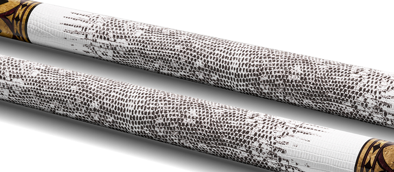EVO Crown Royal Black Pool Cue with White Lizard Wrap