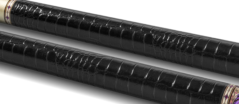 EVO Beast Amethyst Lion Leather Wrap Pool Cue