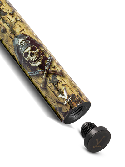 EVO Pirate Golden Plunder No Wrap Pool Cue