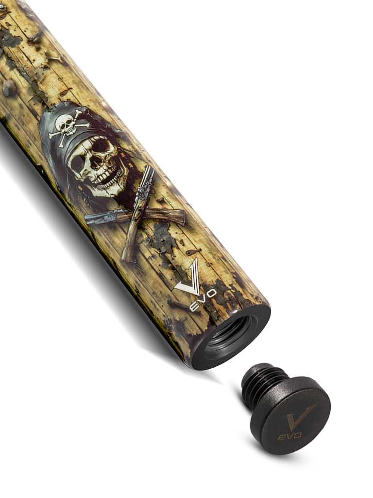 EVO Pirate Golden Plunder No Wrap Pool Cue