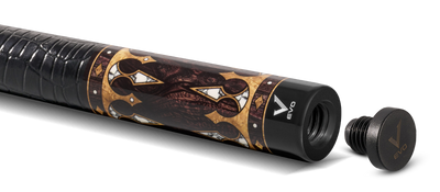 EVO Crown Series Ancient Oak Leather Wrap Pool Cue
