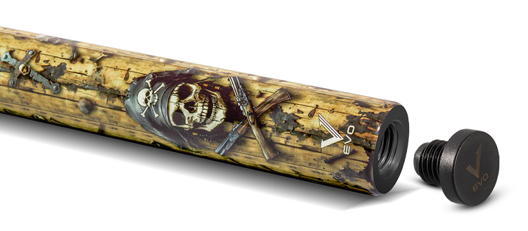 EVO Pirate Golden Plunder No Wrap Pool Cue