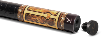 EVO Luna Golden Crest Leather Wrap Pool Cue
