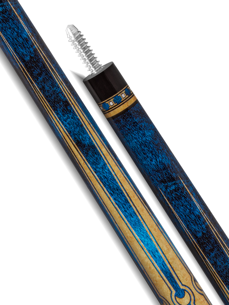 EVO Luna Sapphire Gate Leather Wrap Pool Cue