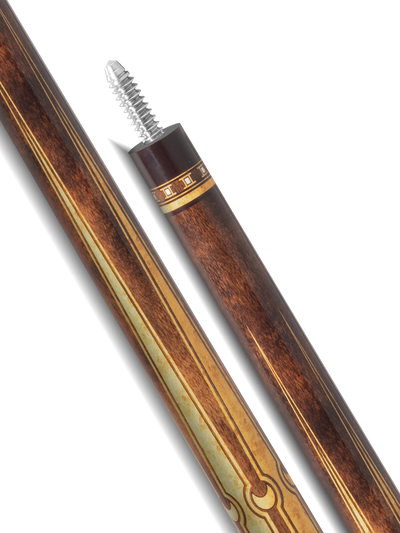 EVO Luna Golden Crest Leather Wrap Pool Cue