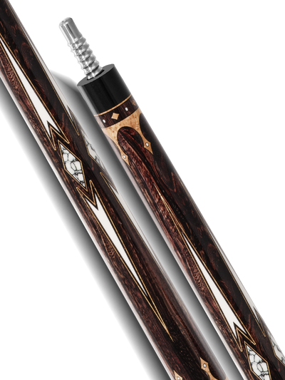 EVO Crown Series Ancient Oak Leather Wrap Pool Cue