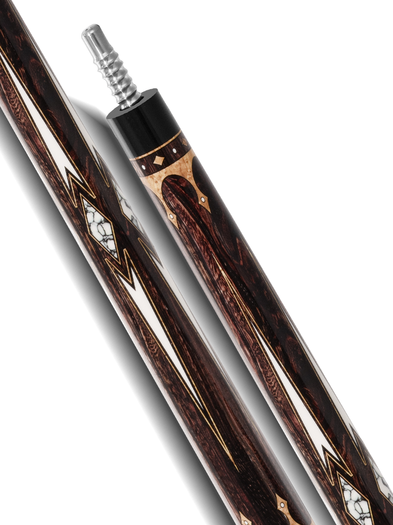 EVO Crown Series Ancient Oak Leather Wrap Pool Cue
