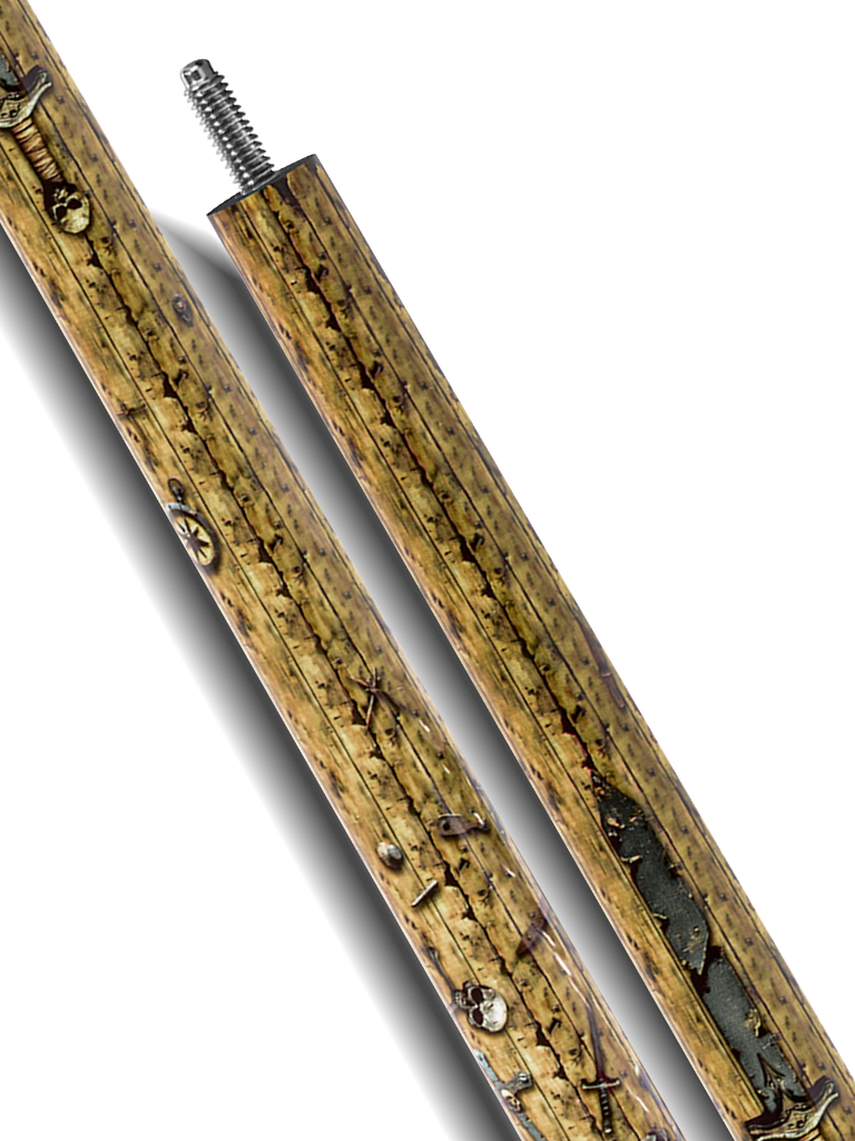 EVO Pirate Golden Plunder No Wrap Pool Cue