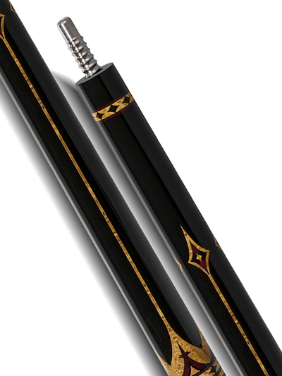 EVO Crown Royal Black Pool Cue with Black Crocodile Wrap