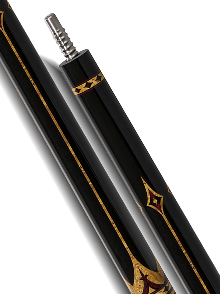 EVO Crown Royal Black Pool Cue with Black Crocodile Wrap
