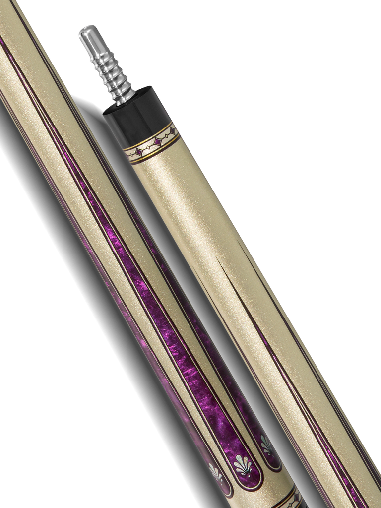 EVO Beast Amethyst Lion Leather Wrap Pool Cue
