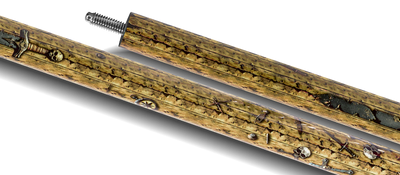 EVO Pirate Golden Plunder No Wrap Pool Cue