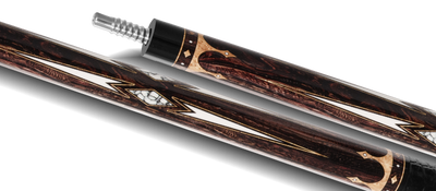 EVO Crown Series Ancient Oak Leather Wrap Pool Cue