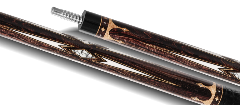 EVO Crown Series Ancient Oak Leather Wrap Pool Cue