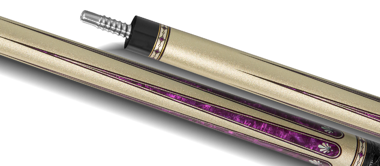 EVO Beast Amethyst Lion Leather Wrap Pool Cue