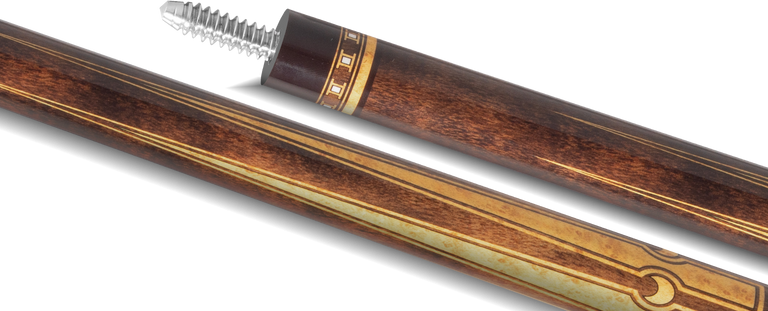 EVO Luna Golden Crest Leather Wrap Pool Cue
