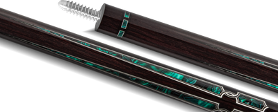 EVO Luna Malachite Eclipse Leather Wrap Pool Cue