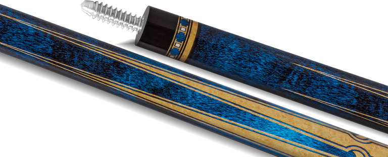 EVO Luna Sapphire Gate Leather Wrap Pool Cue