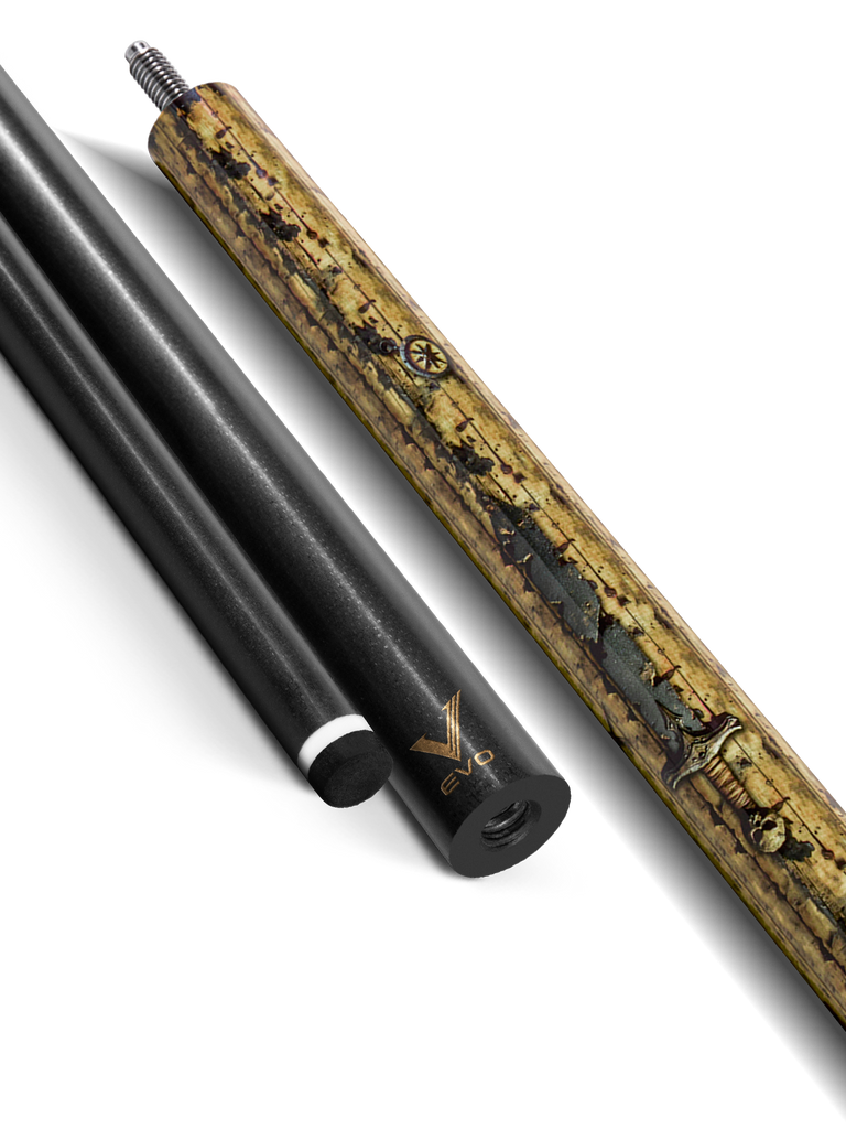 EVO Pirate Golden Plunder No Wrap Pool Cue
