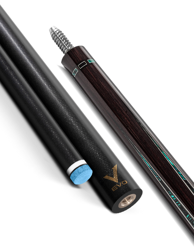 EVO Luna Malachite Eclipse Leather Wrap Pool Cue