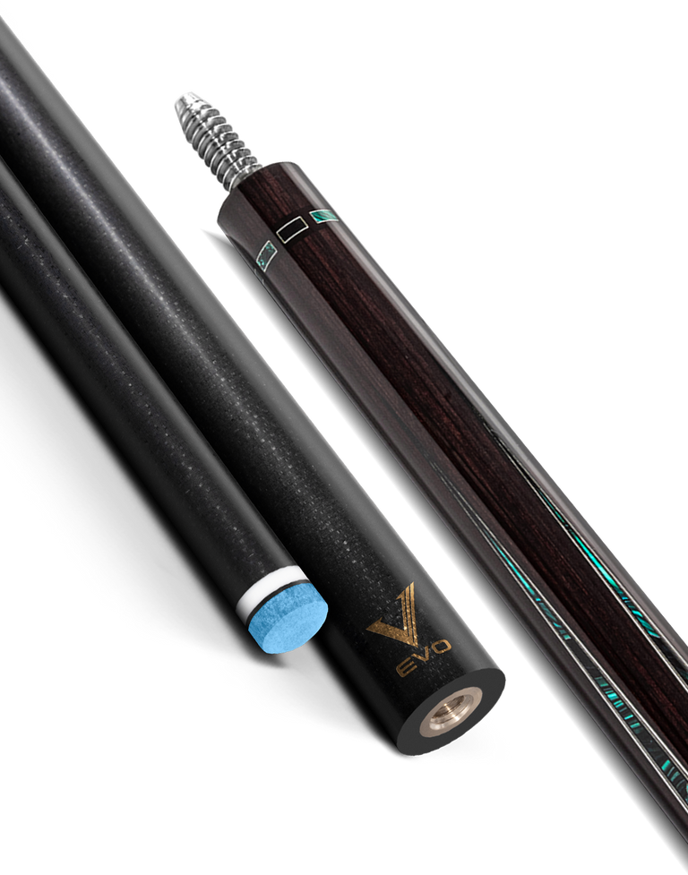 EVO Luna Malachite Eclipse Leather Wrap Pool Cue