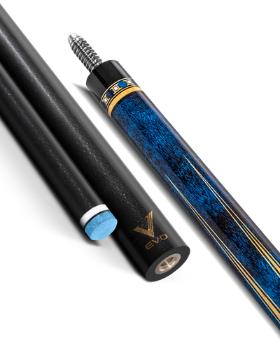 EVO Luna Sapphire Gate Leather Wrap Pool Cue