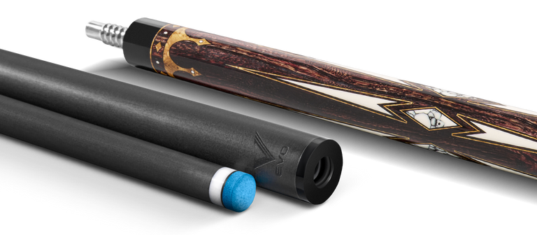 EVO Crown Series Ancient Oak Leather Wrap Pool Cue