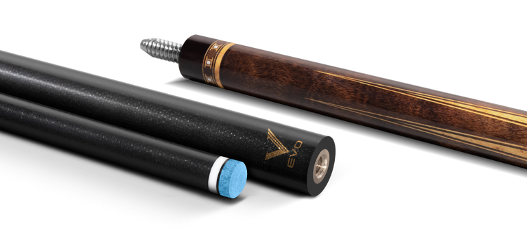 EVO Luna Golden Crest Leather Wrap Pool Cue