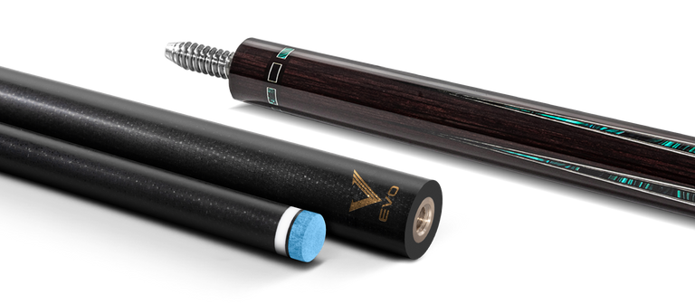 EVO Luna Malachite Eclipse Leather Wrap Pool Cue