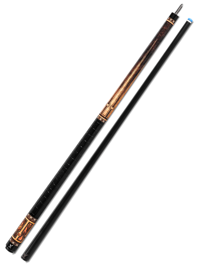 EVO Luna Golden Crest Leather Wrap Pool Cue