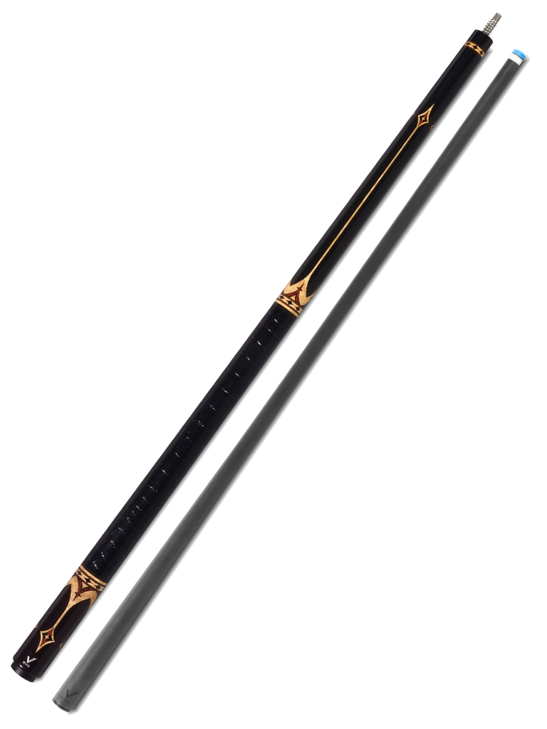 EVO Crown Royal Black Pool Cue with Black Crocodile Wrap