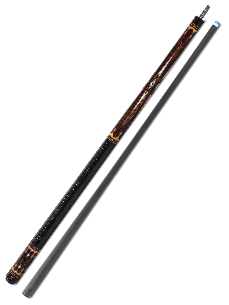 EVO Crown Series Ancient Oak Leather Wrap Pool Cue
