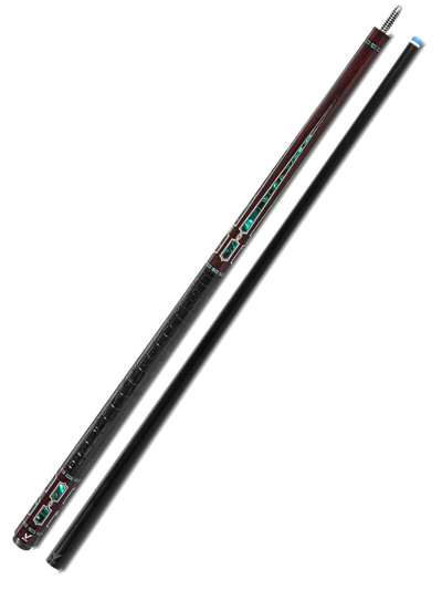 EVO Luna Malachite Eclipse Leather Wrap Pool Cue