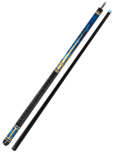EVO Luna Sapphire Gate Leather Wrap Pool Cue