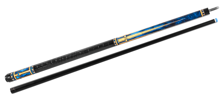 EVO Luna Sapphire Gate Leather Wrap Pool Cue