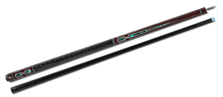 EVO Luna Malachite Eclipse Leather Wrap Pool Cue