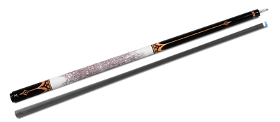 EVO Crown Royal Black Pool Cue with White Lizard Wrap