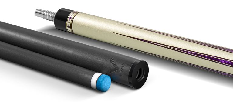 EVO Beast Amethyst Lion Leather Wrap Pool Cue