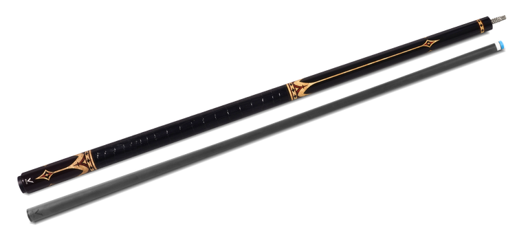 EVO Crown Royal Black Pool Cue with Black Crocodile Wrap