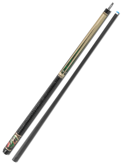 EVO Beast Emerald Cobra Leather Wrap Pool Cue