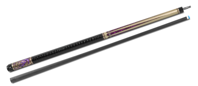 EVO Beast Amethyst Lion Leather Wrap Pool Cue
