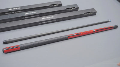 Rhino Nebula 2 Crimson Red Carbon Pool Cue with Sports Wrap